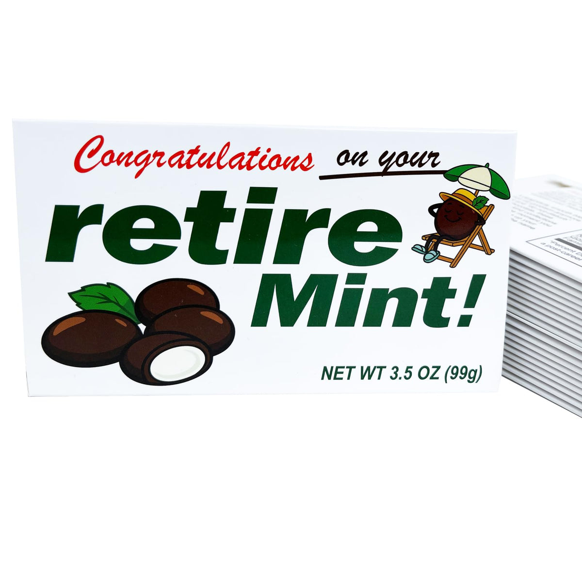 24 Pack Retirement Gifts for Women Men, Retirement Party Favors, Slide-On Wrappers for 3.5 oz Junnior Mints Candy Boxes, Happy Retirement Decorations