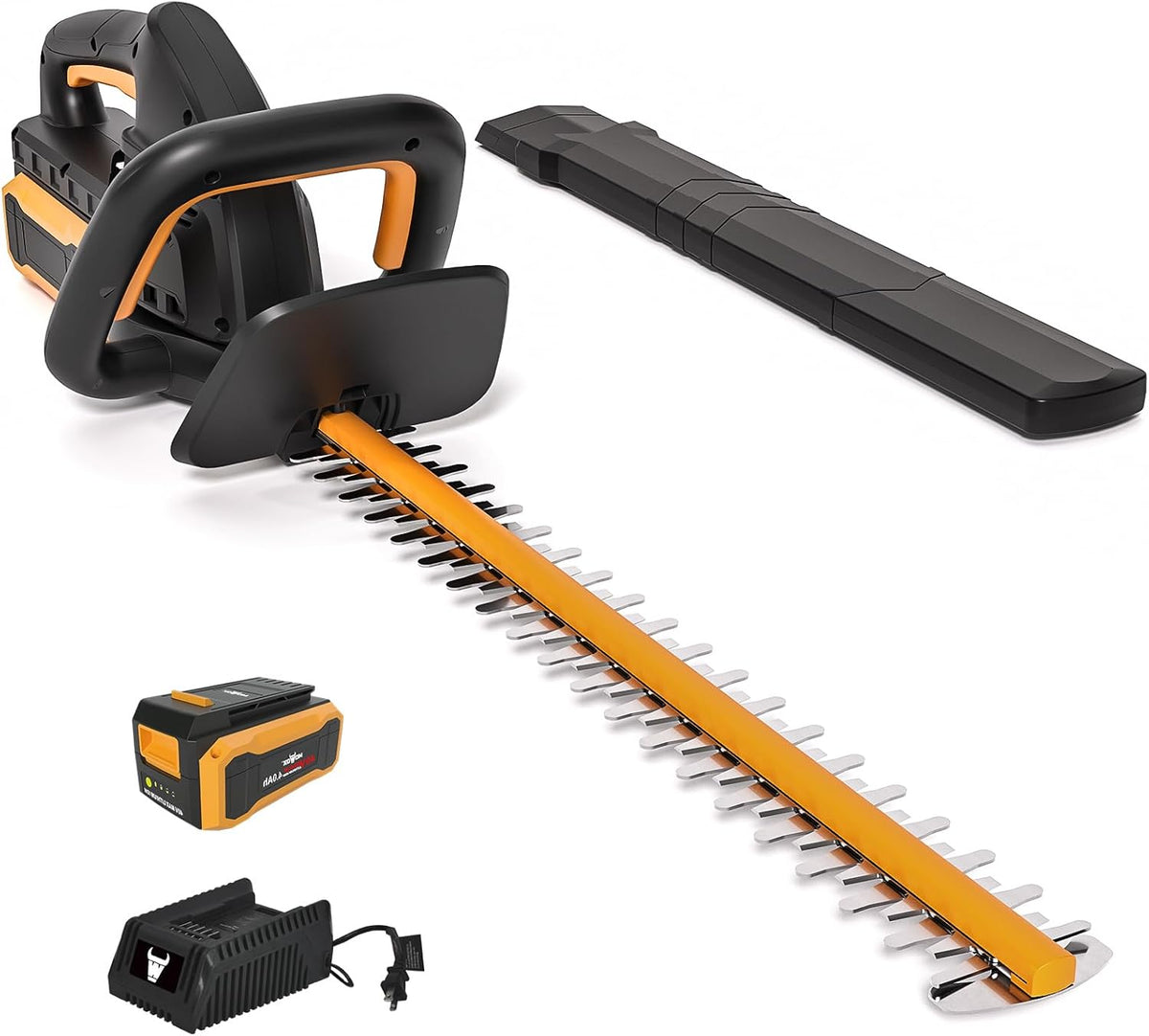 40V 21.6" Battery Hedge Trimmer, 0.7" Cutting Diameter Cordless Hedge Trimmer, Dual Action Blade Power Hedge Trimmers, Electric Hedge Trimmer with Battery & Charger Included