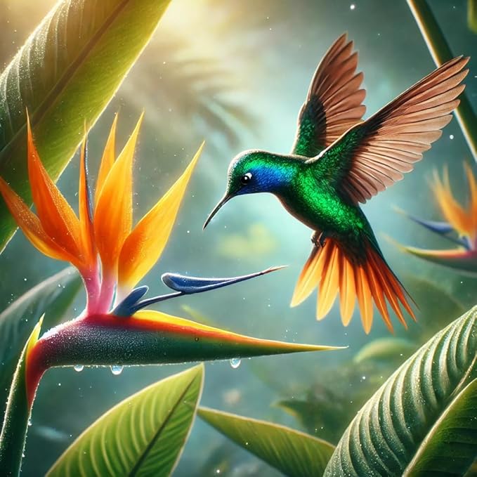 Bird of Paradise - Orange - Strelitzia Reginae. (2 Orange BoP in Cup)