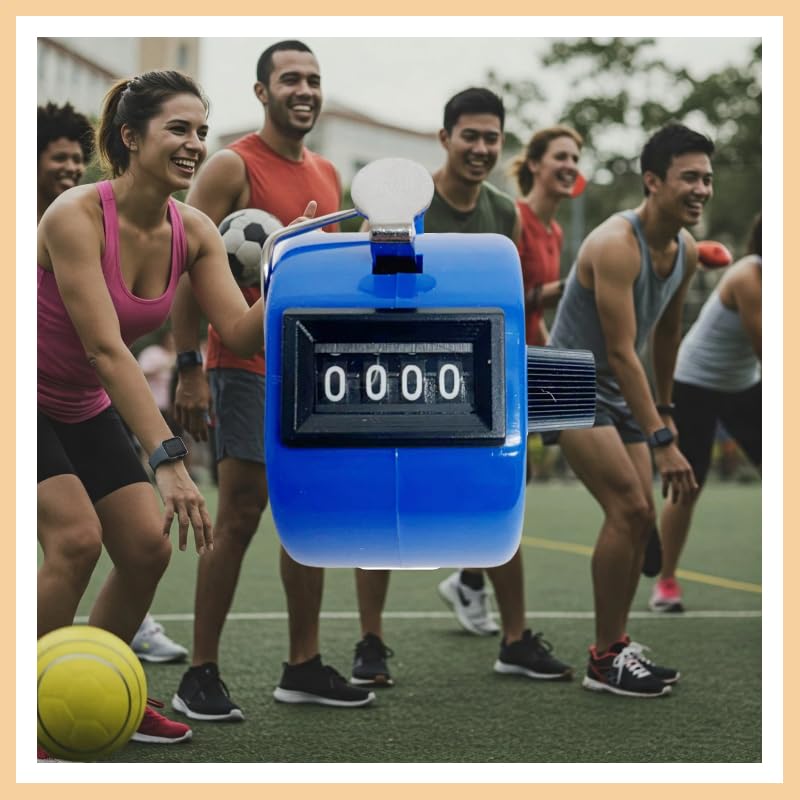 White Deer Hand Tally Counter 4 Digit Number Dual Clicker Golf Handy Convenient - color: 10 MIX