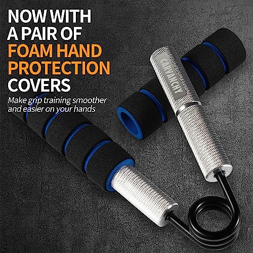 Grip Strength Trainer Set, 6 Pack, 50-350LB, Wrist Forearm Strengthener, Metal No Slip, Hand Grip Gripper Strengthener for Strength Training and Exercise, Hand Workout Squeezer Grip Strength - color: Silver,100lb