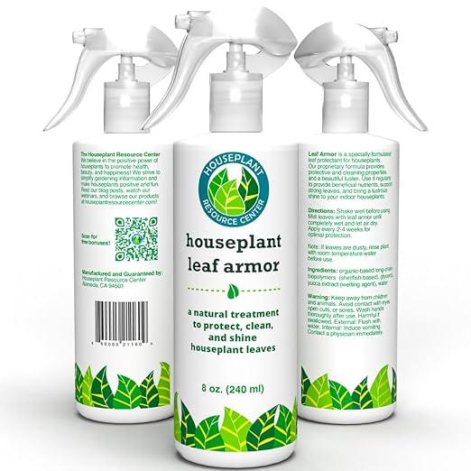 Leaf Armor Spray for Houseplants – Protects Against Fungal Leaf Spots, Bacteria, Pathogens & Yellowing | Gentle & Natural Phosphite Formula | Ready-to-Use | Made in USA – 8 oz