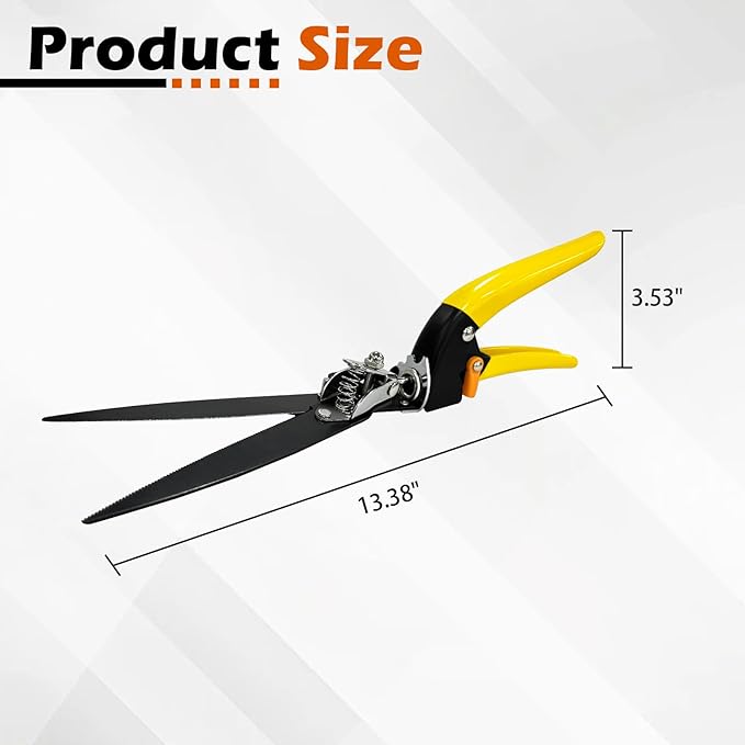 Upgraded Grass Shears, Grass Trimming Shears, Hand Grass Clippers, Gardening Scissors for Garden, Lawn Edges