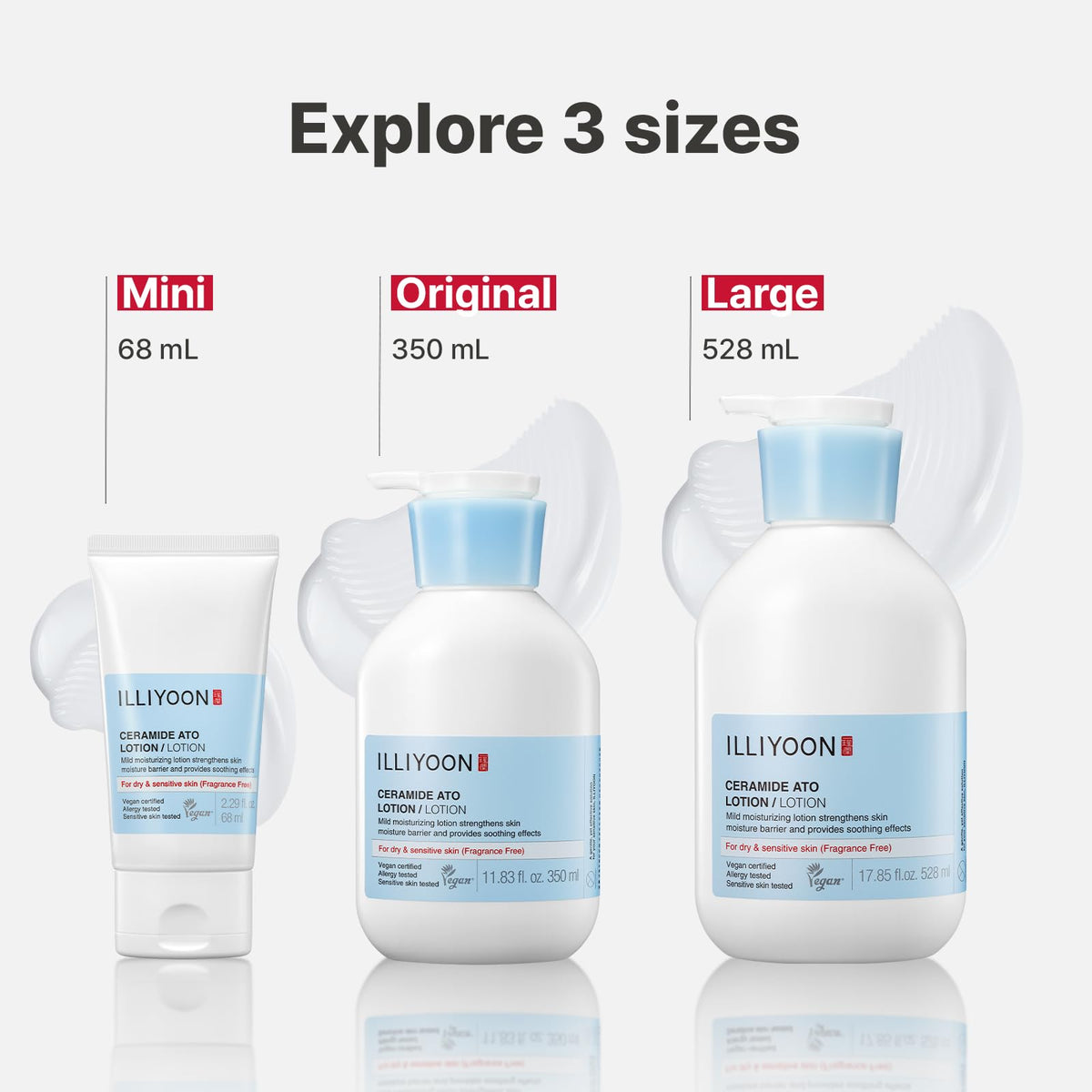Illiyoon Ceramide Ato Lotion | Lightweight Moisturizer for Dry & Sensitive Skin, Barrier Repair for Face & Body, Mild for Babies, Vegan Certified, Korean Skin Care, 11.83 fl.oz.