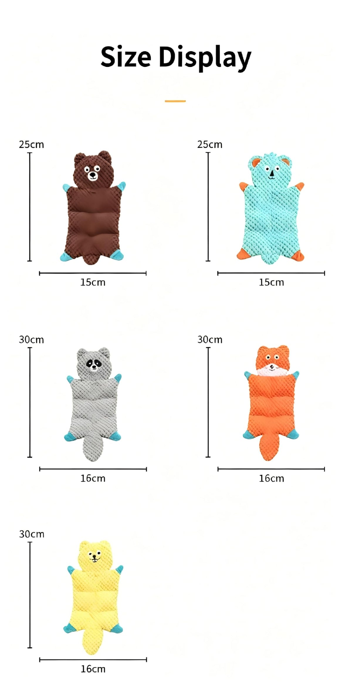 Not Stuffing Dog Toys, Soft Plush Animal Toys for Dogs,5 Pack Durable Stuffless Chew Toys for Small & Medium Dogs, Interactive Toss Tug Cuddle Toys for Puppies