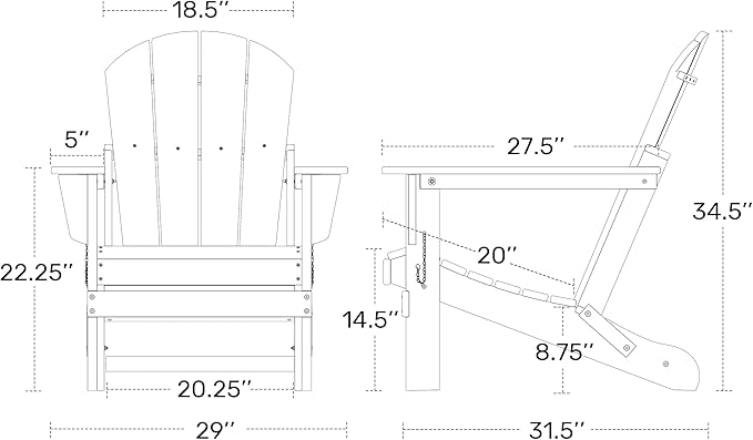 Westin Outdoors Laguna WO Outdoor Adirondack Folding Patio Chairs 8 PCS Set Retro Beach Aesthetic for Backyard, Lawn, Patio, Deck, Garden, Weather Resistant Polyethylene Plastic Lounger (Lime Green)
