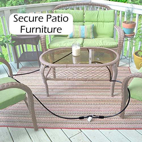 Lumintrail 12mm (1/2 inch) Heavy-Duty Security Cable, Vinyl Coated Braided Steel with Sealed Looped Ends (4', 7', 10', 15', 20', 25' or 30') (20-FT) - size: 20-FT