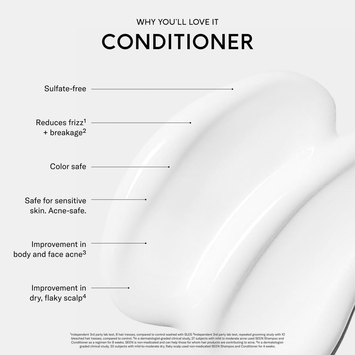 SEEN Conditioner, Scented - Non-Comedogenic Hair Conditioner - Dermatologist-Developed - Safe for Sensitive, Eczema & Acne Prone Skin