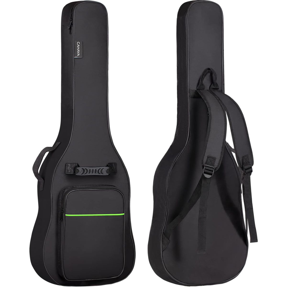 CAHAYA Electric Guitar Bag 0.3in Padded Gig Bag Case Soft Backpack Green