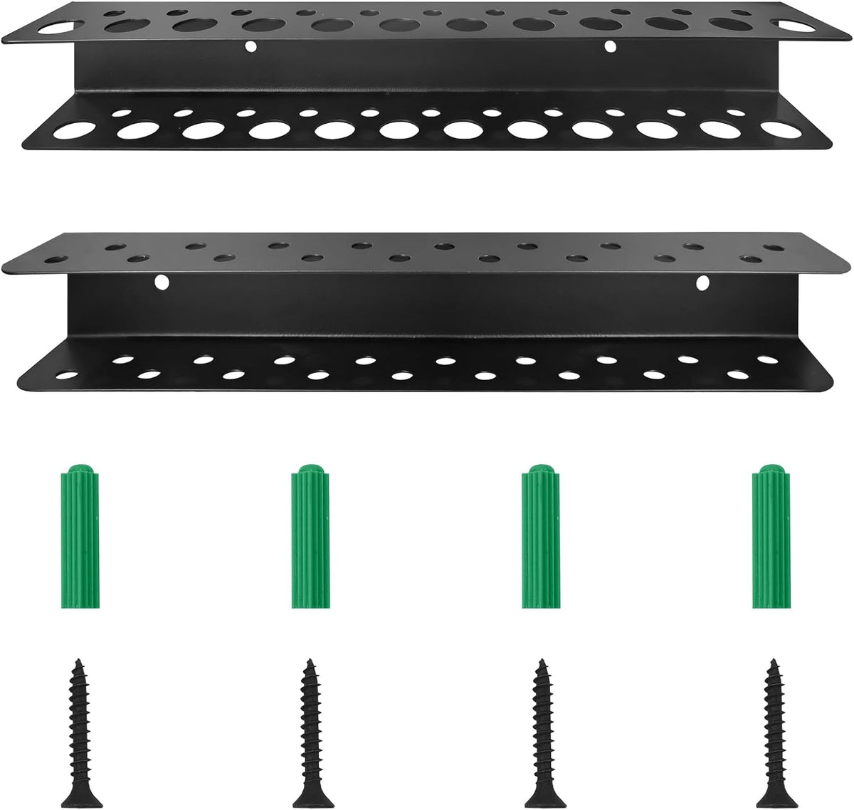 2 Pack Screwdriver Organizer Wall Mounted – Heavy Duty Rustproof Tool Organizer with Durable Design, Space-Saving Storage for Garage, Workshop, Home Workbench