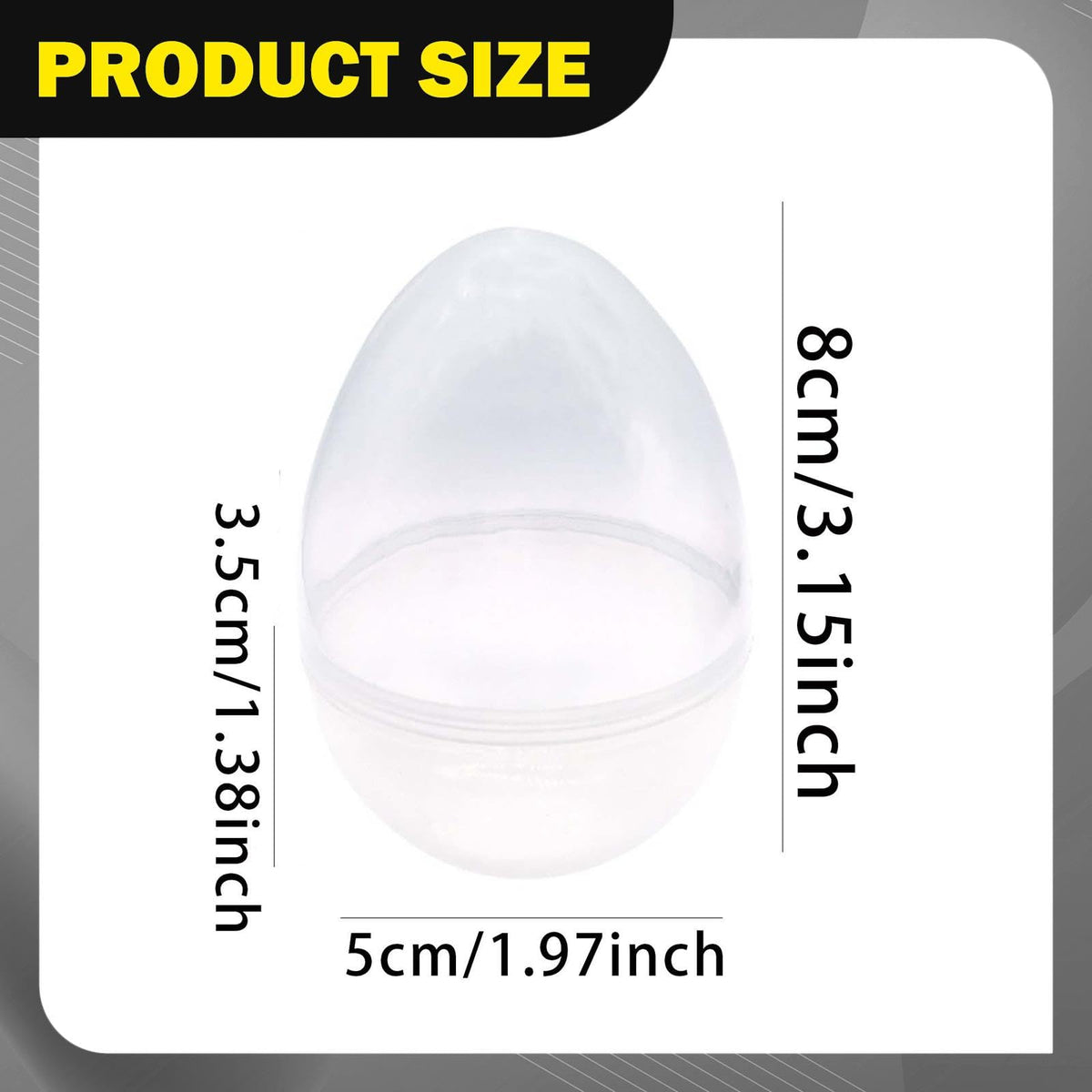 MsaHeuto 20x Clear Fillable Easter Eggs Party Favors Easter Basket Stuffers Fillers for