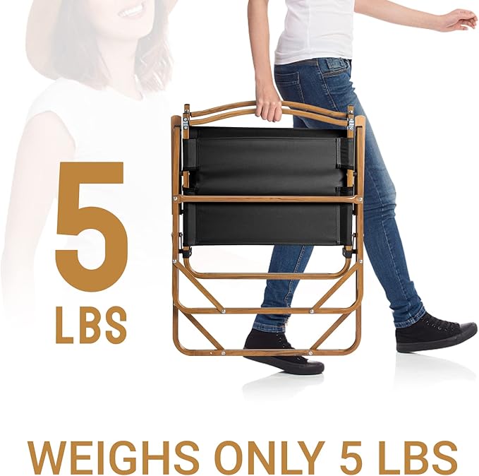 Outvita Portable Folding Camping Chair, Ultralight Low Beach Chair, Durable Aluminum Frame Armchairs for Hiking Concert Fishing Picnic, Supports 223Lbs
