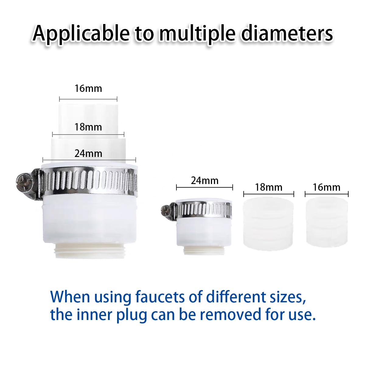 Kitchen Faucet Sprayer Attachment, Movable Faucet Extender for Kitchen Sink, 360° Rotatable Faucet Outlet Nozzle Sink Faucet Head Anti-Splash Faucet Adapter for Kitchen Sink