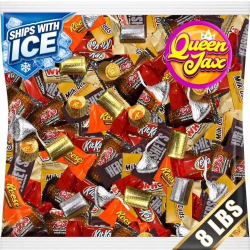 Assorted Chocolate Candy Variety Pack - 8 Lb Bulk Candy Chocolate Mix - Individually Wrapped Chocolate Sweets - Variety - Cold Pack Included