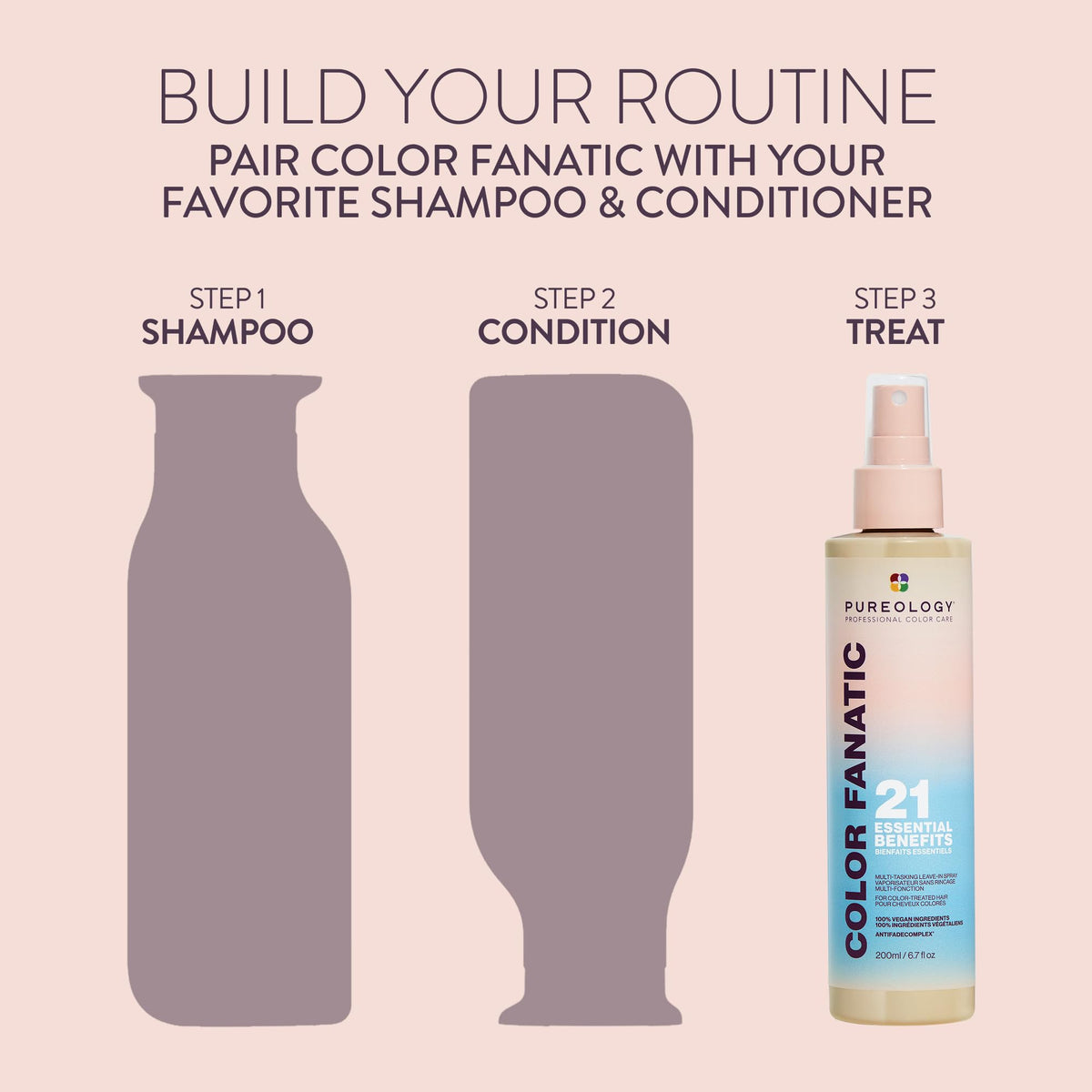 Pureology Color Fanatic Leave-In Conditioner & Detangling Spray, 6.7 fl oz