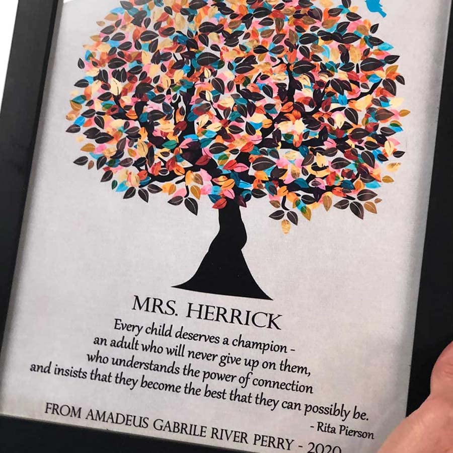 Lucky Tusk Thank You Gift For Parents Personalized Gift For Mother of Groom or Bride Family Wedding Poem Tree Gift For Mom and Dad #LT-1104,