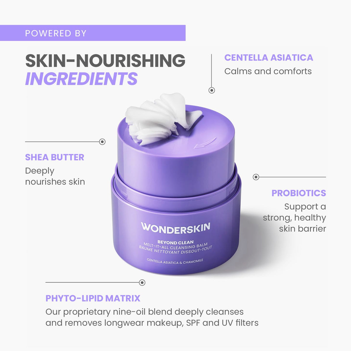 Wonderskin Cleansing Balm Melt It All Gentle Makeup Remover & Face Cleanser