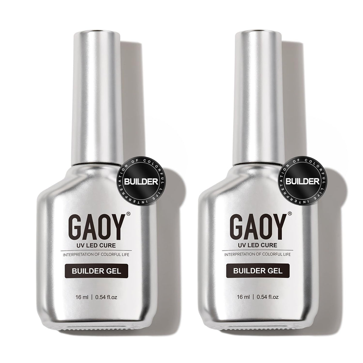 Gaoy 2 Pcs 16Ml Clear Builder Gel For Nails, Nail Strengthener In A Bottle, Nail Extension Hard Gel, Soak Off Long Lasting Uv Ge
