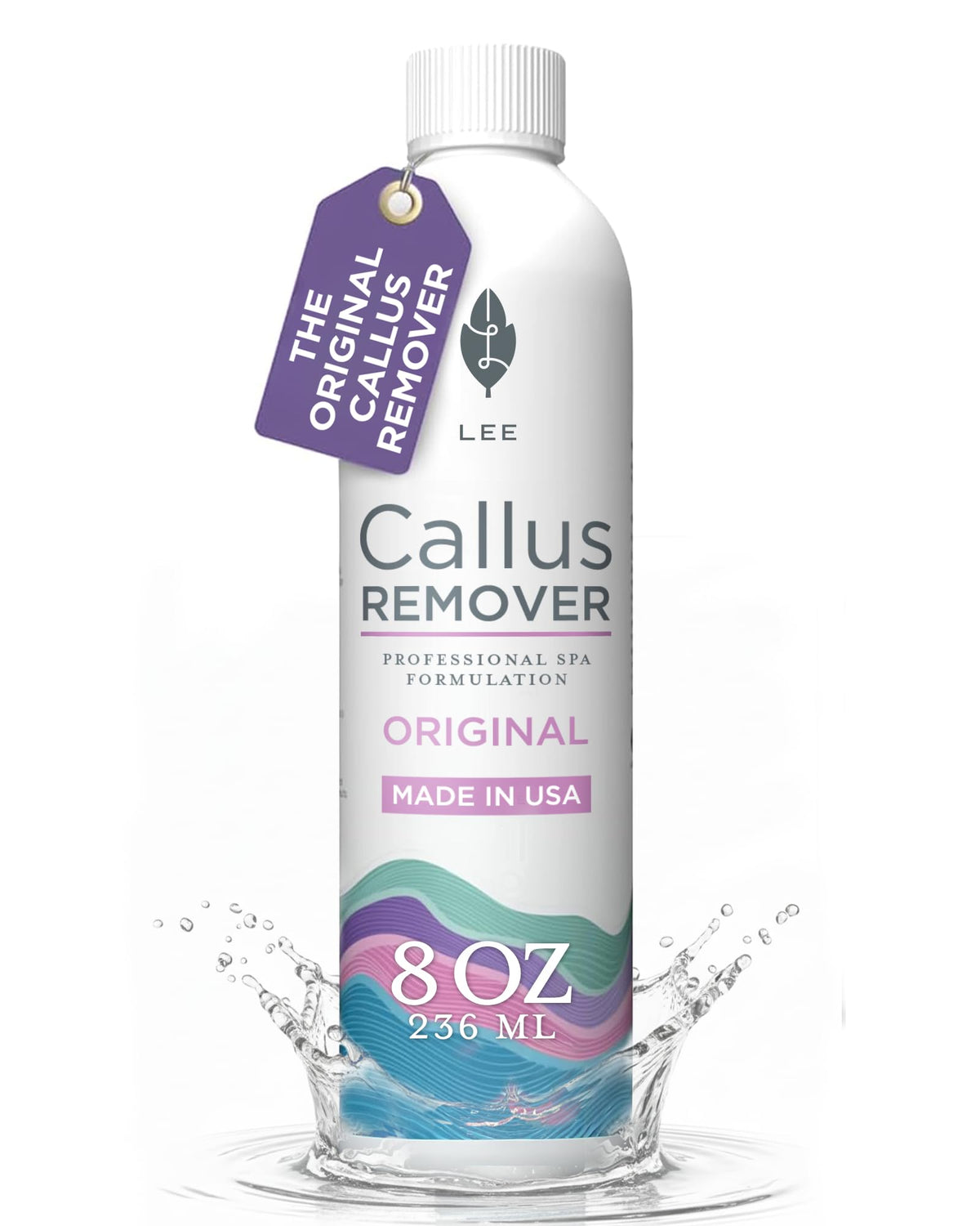 Lee Beauty 8oz Professional Gel Callus Remover for Feet - Original Fast-Acting Formula, Extra Strength for Cracked Heels & Dead Skin (Pack of 1)