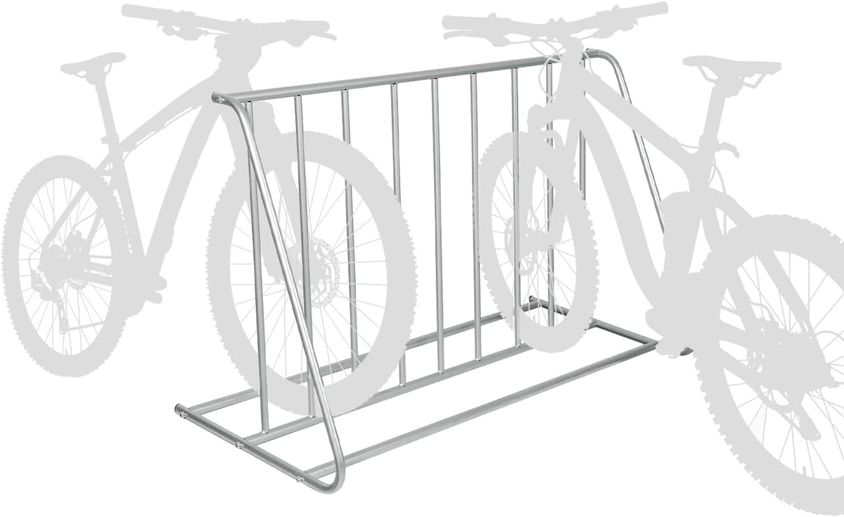 MyGift Large Metal Double-Sided Grid Bike Rack Stand, Freestanding Bicycle Storage Holder for Garage or Outdoor Parking with 6-Bicycle Capacity