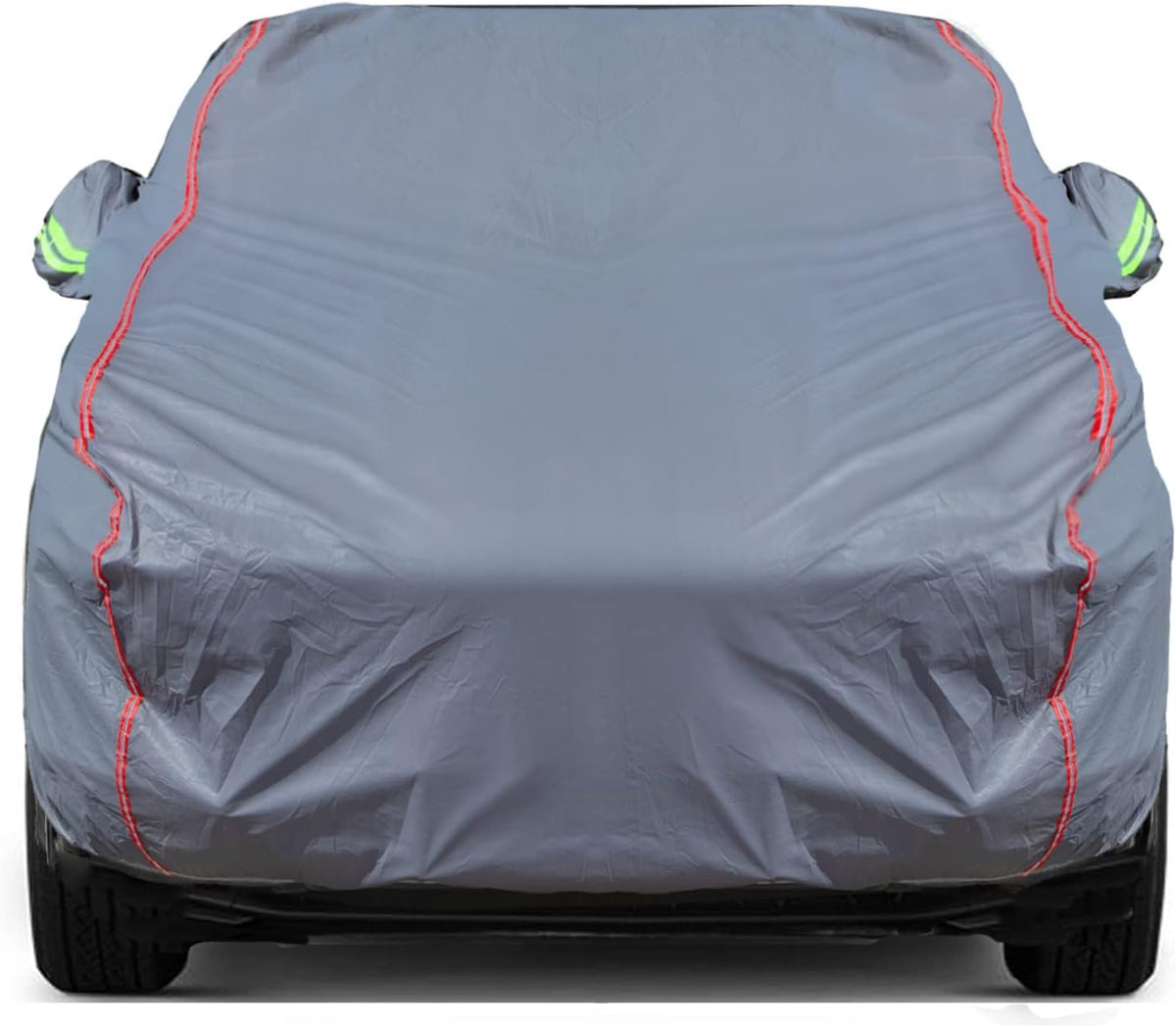 Car Cover,Fit for MPV, Breathable New Material for Sun Protection, Waterproof, UV Protection, Snow and Wind Protection, With Zipper Door, Suitable for Indoor and Outdoor Use (199"-210")C16 Gray