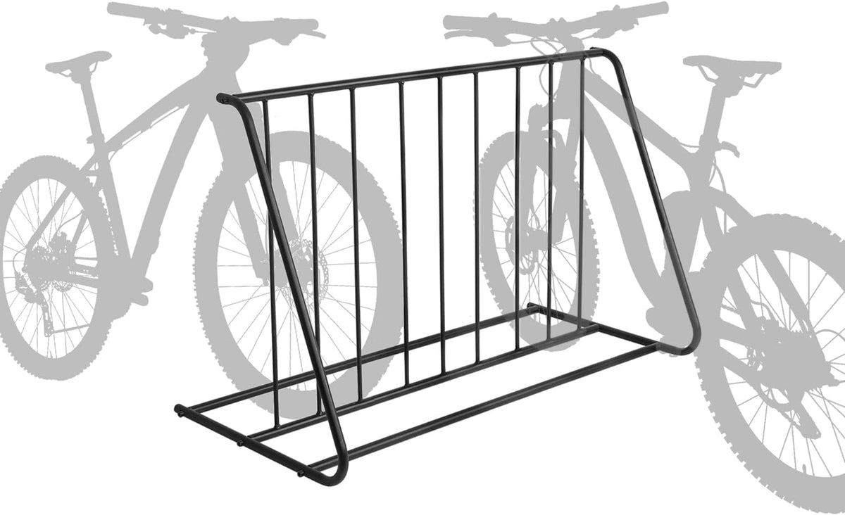 MyGift Large Metal Double-Sided Grid Bike Rack Stand, Freestanding Bicycle Storage Holder for Garage or Outdoor Parking with 6-Bicycle Capacity