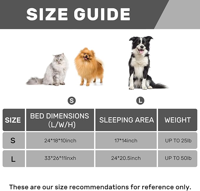 Hollypet Fluffy Plush Pet Dog Cat Couch Soft Calming Pet Sofa Bed for Medium Small Cats and Dogs, Light Brown