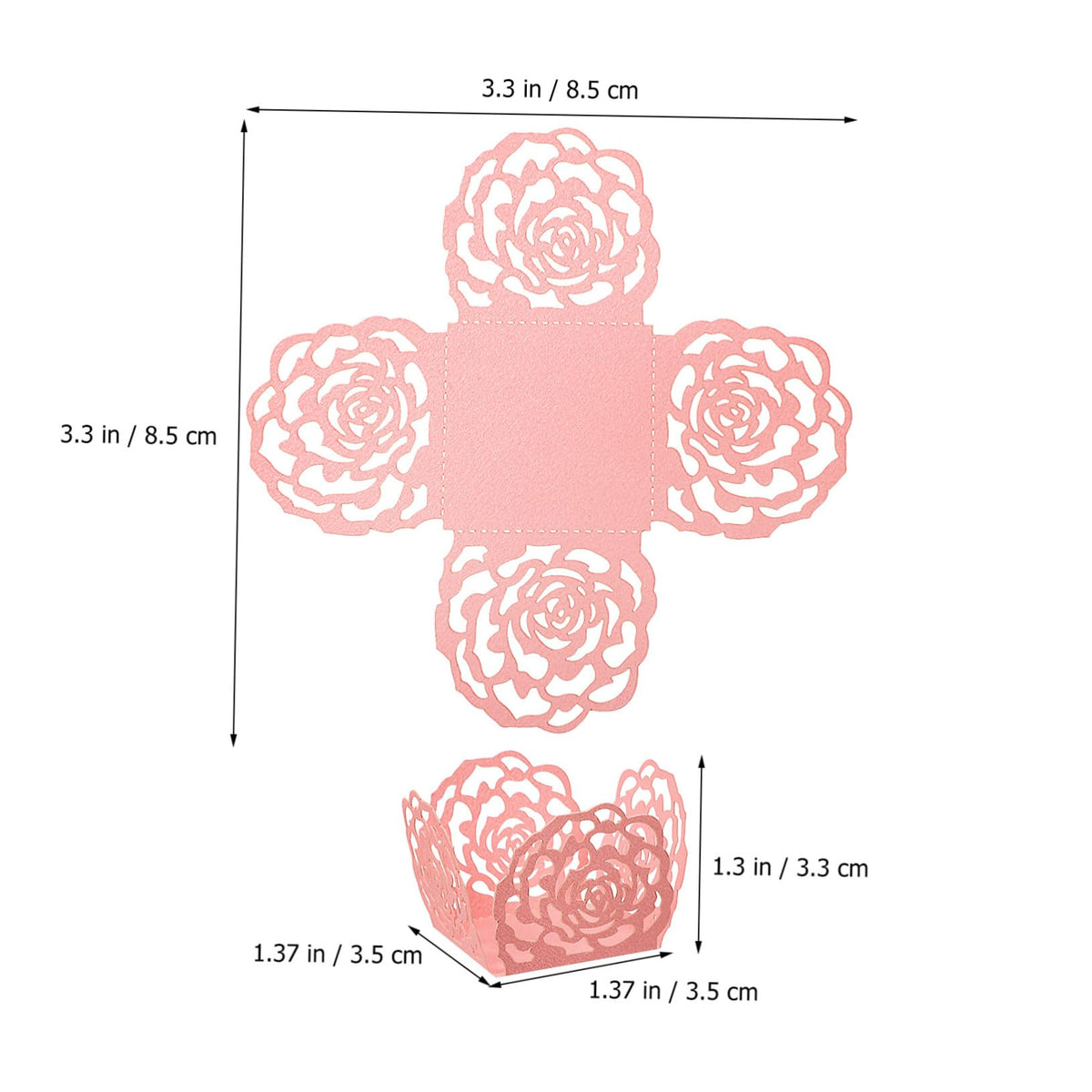 OHPHCALL 100pcs Truffle Wrappers for Chocolate and Decorative Paper Liners Hollow Lace Design for Weddings Birthdays and Party Treats