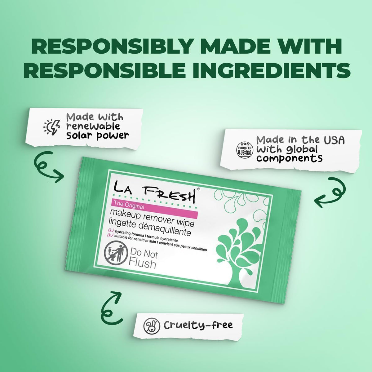 LA Fresh Makeup Remover Wipes With Vitamin E, 50 Count