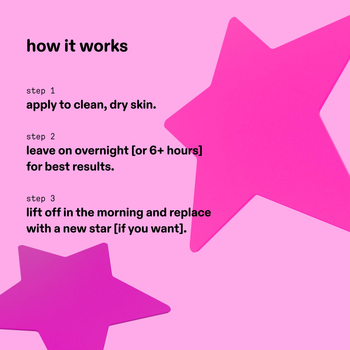Starface HydroStar Pink Hydrocolloid Star-Shaped Pimple Patch Refill, 36 ct