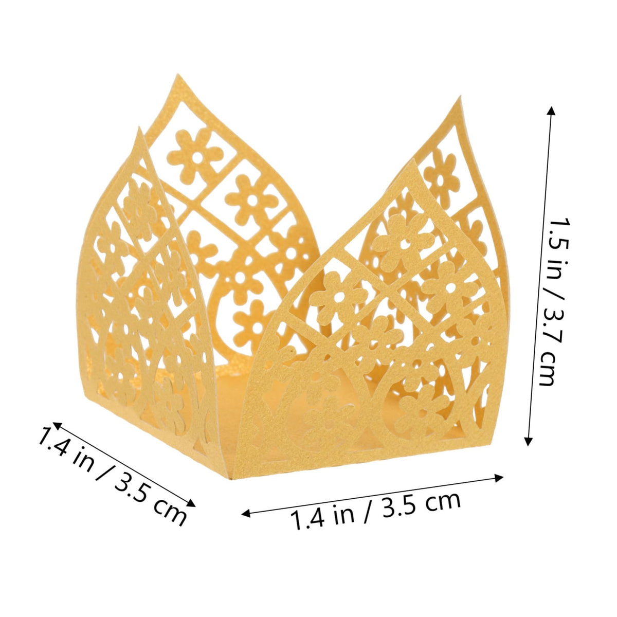 OFFSCH 50Pcs Hollow-out Flower Truffle Cups Chocolate Wrappers Decorative Candy Packaging Paper Cups for Wedding Party Dessert Table Centerpieces