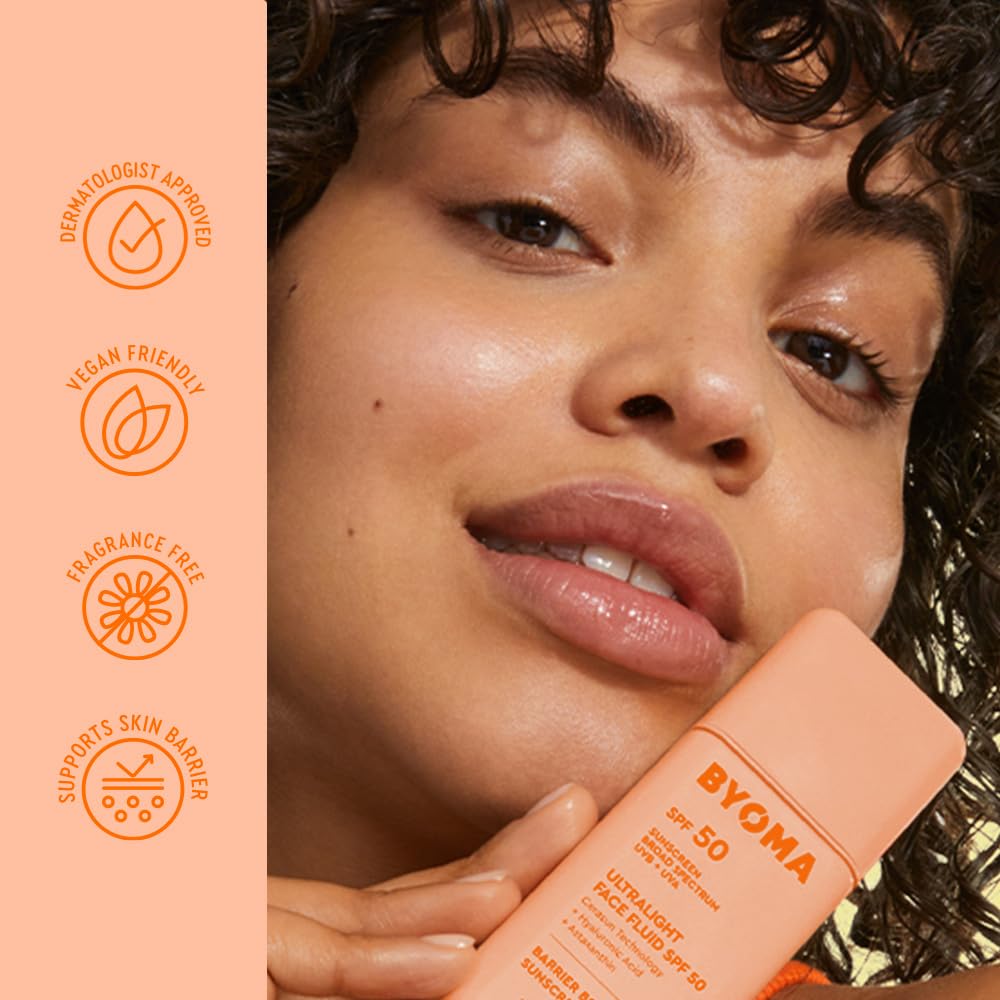 BYOMA Sunscreen - Ultralight Face Fluid SPF 50, No White Cast