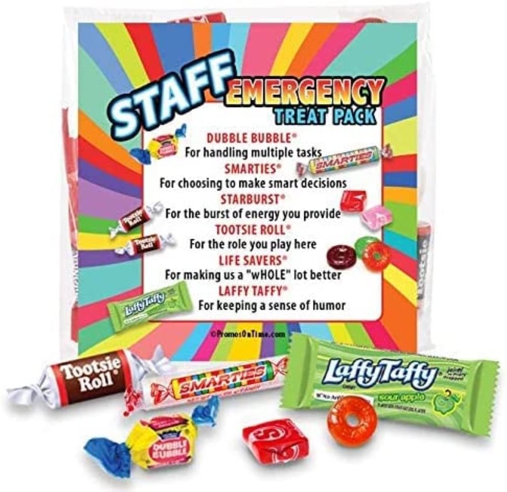 Staff Emergency Treat Pack (Set of 100) Employee Appreciation Goody Bags Gifts