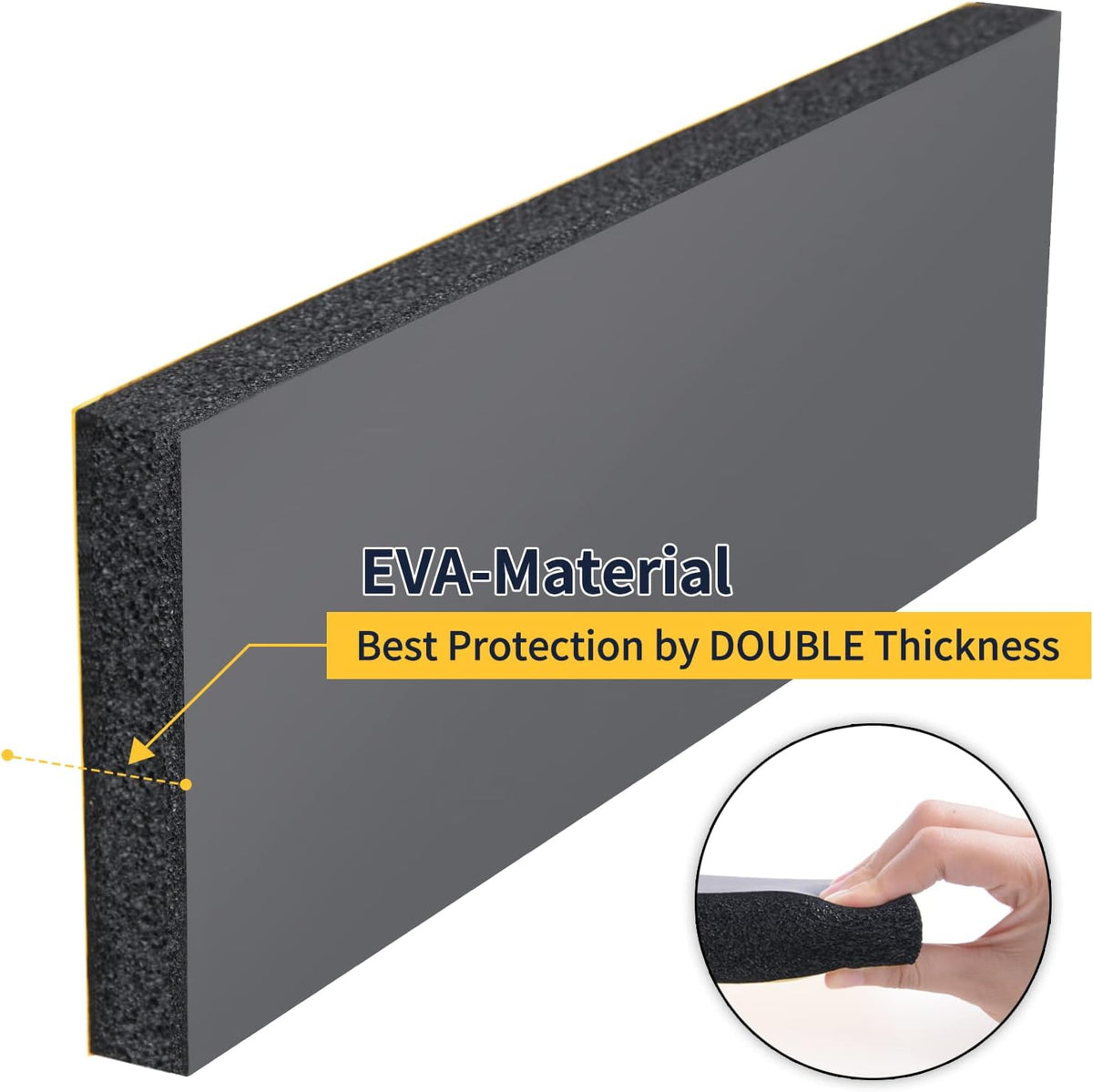 Garage Wall Protector, 2 Pack Garage Car Door Protector Bumper Guard for Car Doors Anti-Collision Waterproof Inflaming Ultra Self Adhesive EVA Foam for Warehouse (16-17/32" x 5-29/32" x .79)