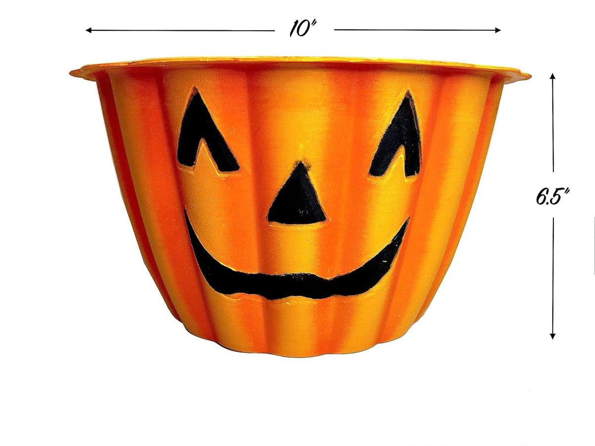 Premium Trick Or Treat Halloween Pumpkin Gift Basket for kids filled with an assortment of the most popular Halloween candy, chocolates, cookies,