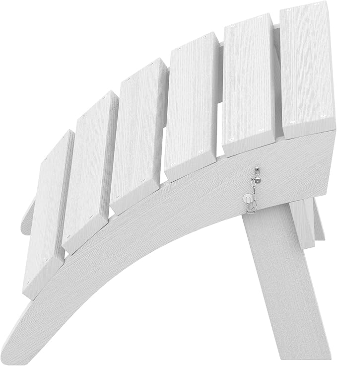 SERWALL Folding Adirondack Ottoman, White