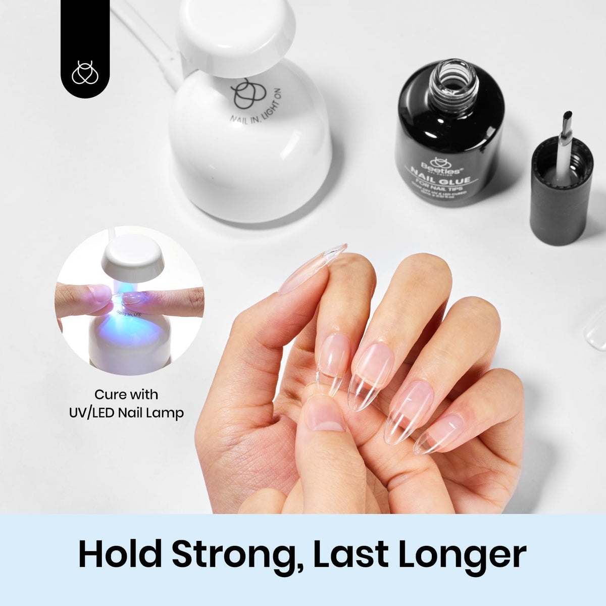 Beetles Gel Polish 9 in 1 Gel Nail Glue for Clear Acrylic Nail Tips