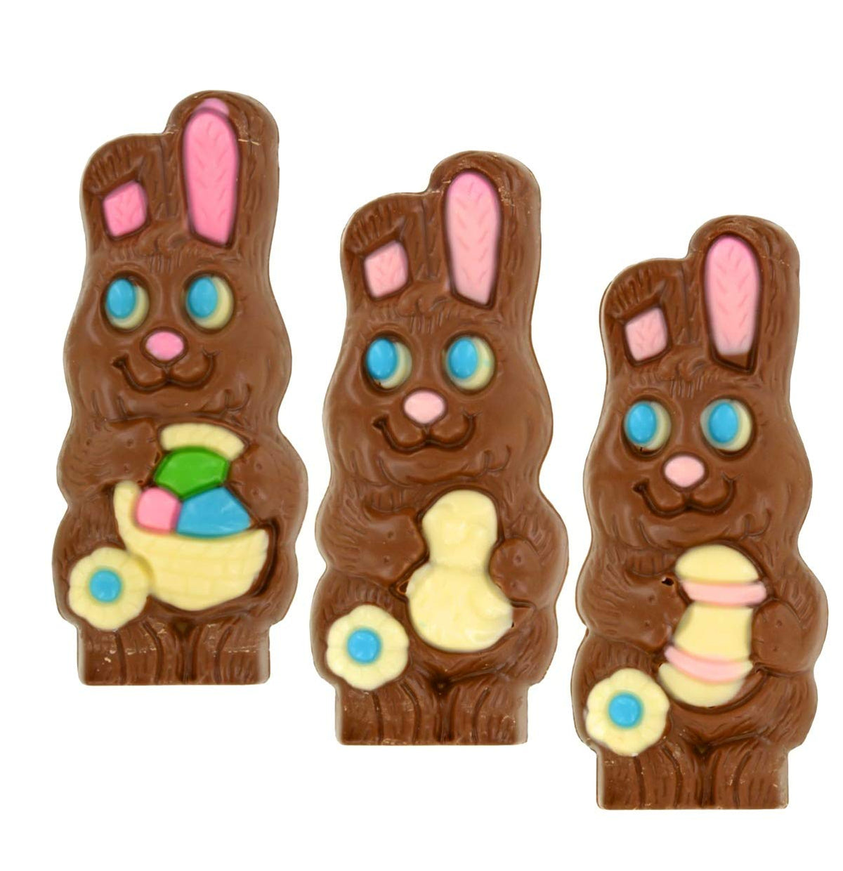 Palmer Hippy Hoppy Milk Chocolate Easter Bunny 1.5 oz Box Basket Stuffer Hollow Mini Colorful
