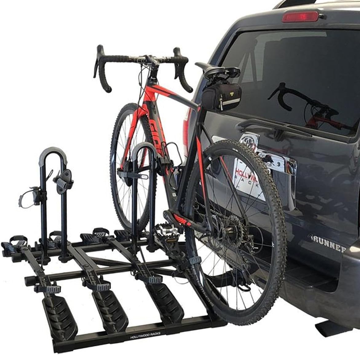 Hollywood Racks Destination 4 Hitch Bike Rack, Lightweight, Black - Platform Style Bike Rack for Car Carries up to 4 Bikes for Safe, Secure Transport - Fits Most Bike Styles, Sizes and Models