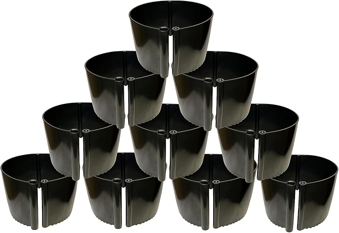 Garden Water Ring 10-Pack – Root Zone Irrigation Water Saver Rings for Garden Plants – Precision Hydration, Weed Control & Fertilizer Containment – Made in USA – Reusable Garden Watering Tool