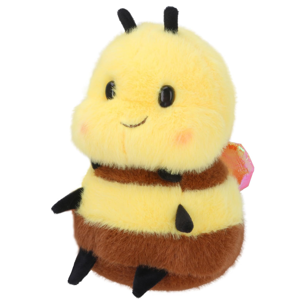 RHHSSE Chubby Smiling Bee Plush, Lucky Soft Bumblebee Plush Toy, Cute Bee Stuffed Animal, The Best Gift for Child and Partners(8 inch)