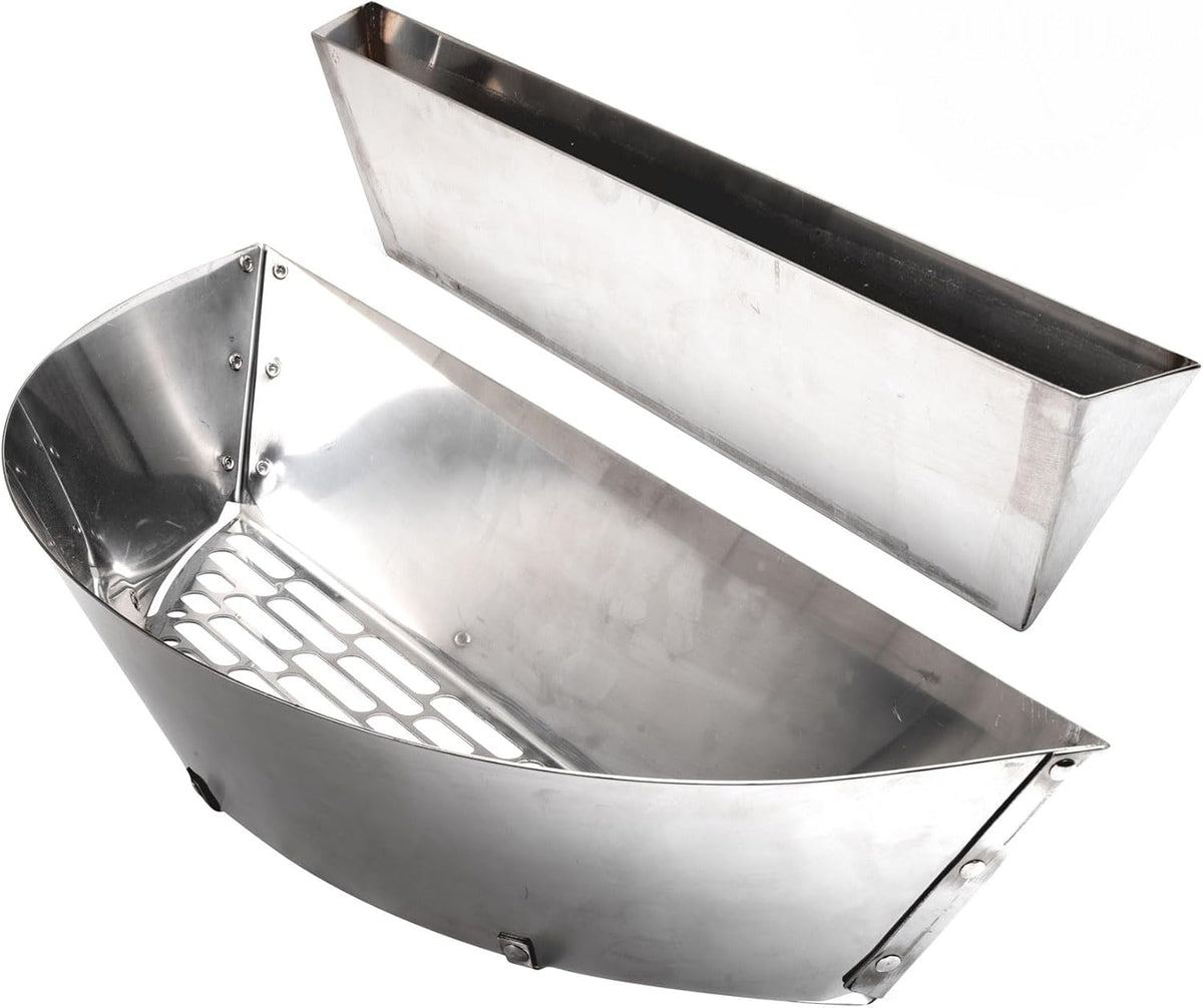 SnS Grills Patented Slow ‘N Sear® XL Insert - Stainless Steel Charcoal Basket with Removeable Water Reservoir for Low ‘N Slow Smoking & Charcoal Grilling for Weber & Other Kettle Grills - 26 in