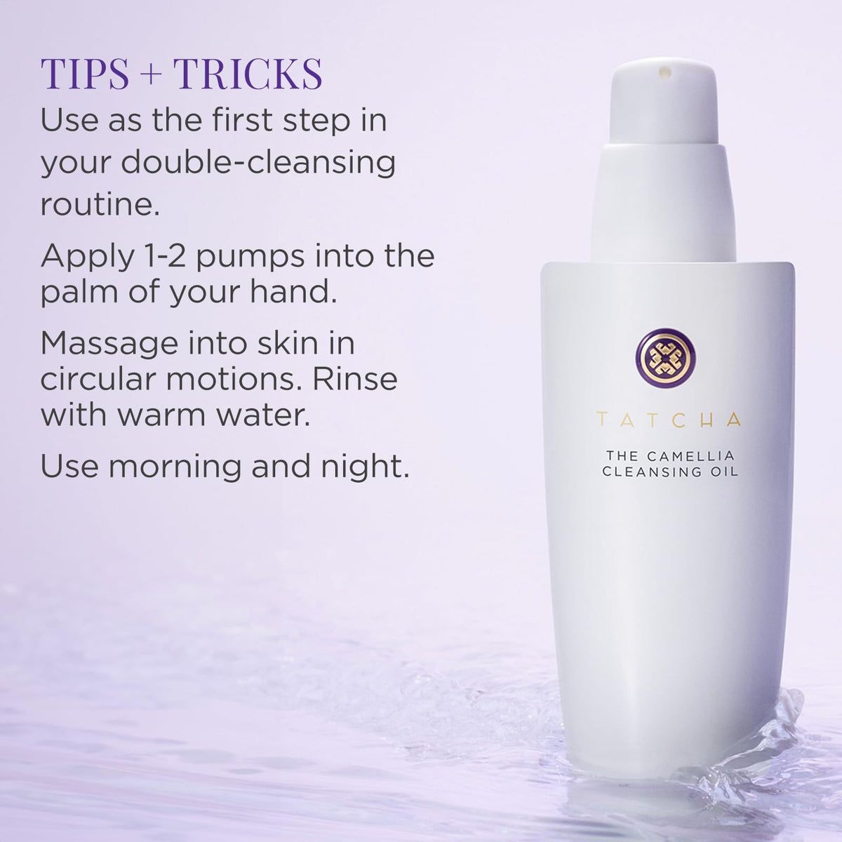TATCHA The Camellia Cleansing Oil, 2-in-1 Makeup Remover & Face Wash