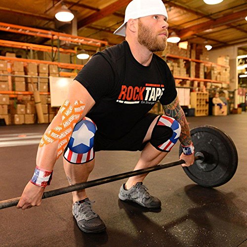 RockTape Wrist Wraps for Weight-Lifting & Exercise, Competition Grade, Designed by Jason Khalipha - color: Red/White/Blue
