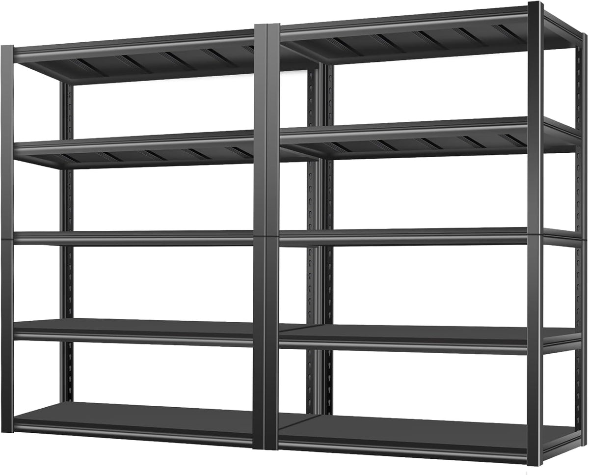 BILT HARD 3500LBS 48" W x 24" D x 72" H Garage Shelving, 5-Shelf Industrial Storage Shelves Heavy Duty, Metal Shelving Units with Adjustable Shelf, Steel Utility Shelves, 2 Pack