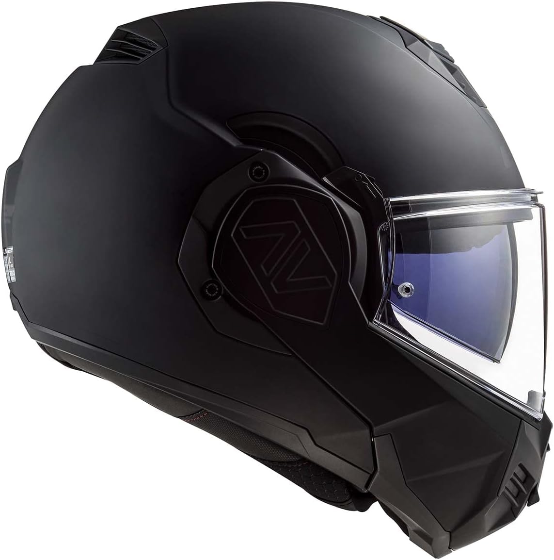 LS2 Helmets Advant Modular Helmet with Integrated Cardo 4X Bluetooth (Noir Matte Black - Medium)