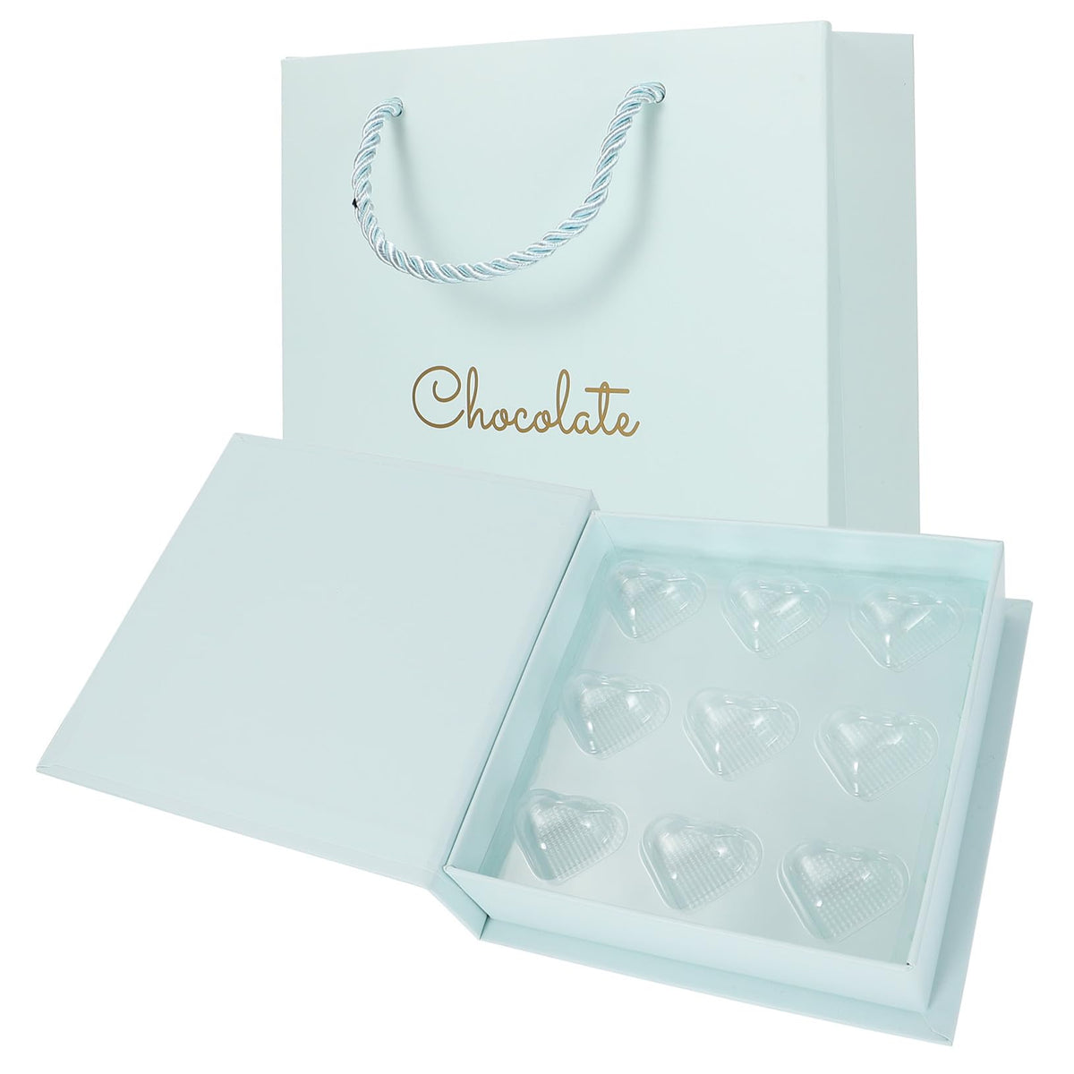Mobestech 1pc Heart Shaped Chocolate Box Bag Elegant Compartment Design for Parties Weddings and Valentine's Day and Materials