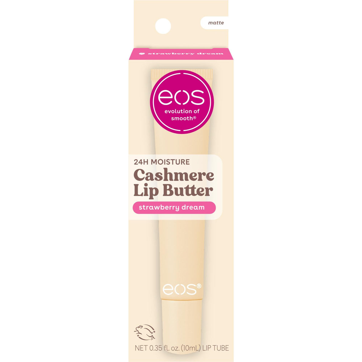 eos Strawberry Dream Plumping Peptides & Shea Butter Lip Butter, 0.35 fl oz