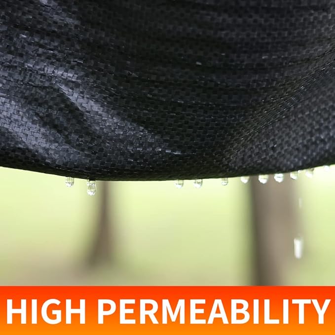 2.4oz-2 Pack 3x50FT Weed Barrier Landscape Fabric - Durable Weed Block Gardening Ground Cover Mat, Woven Geotextile Fabric for Underlayment, Commercial Driveway Stabilization, Weed Control Cloth