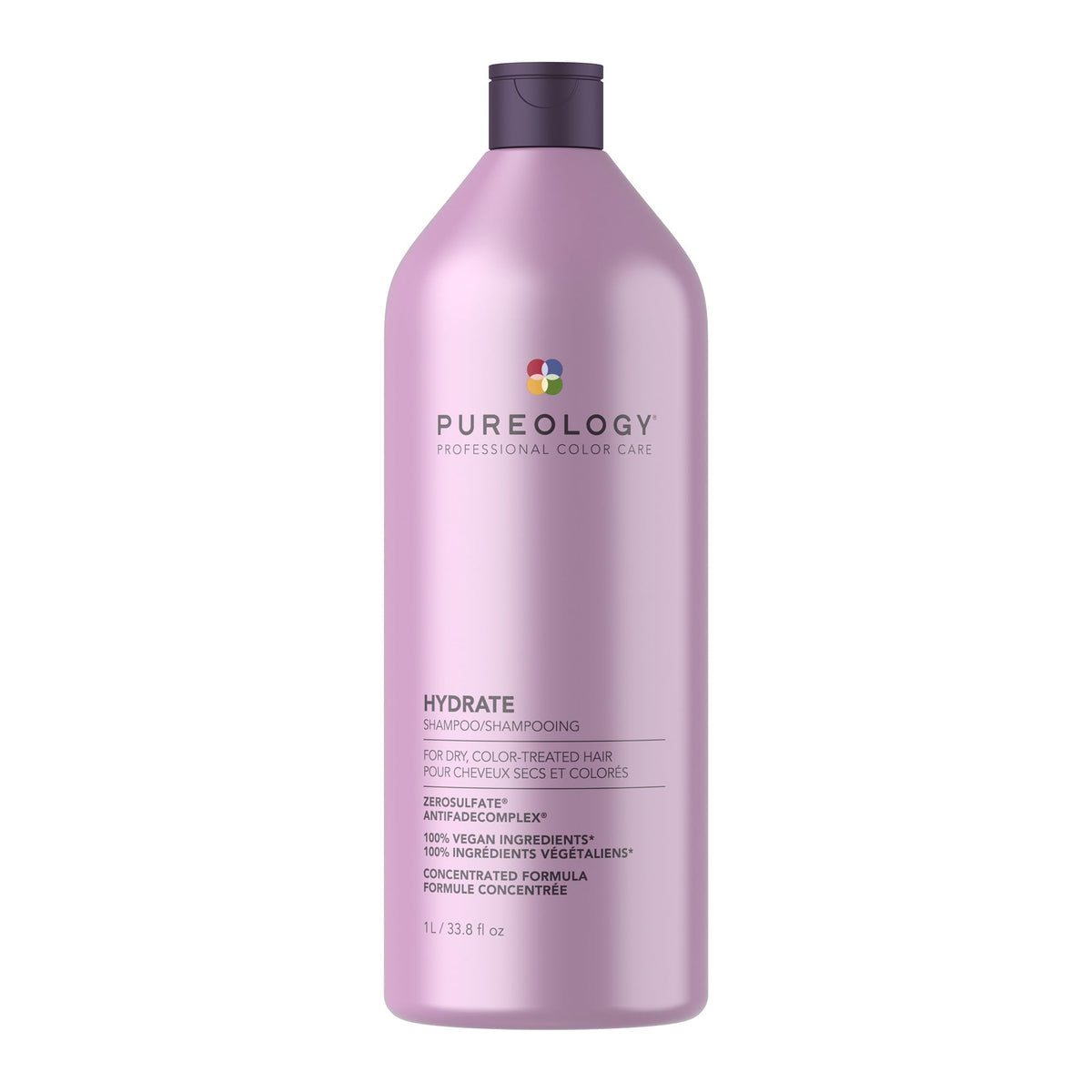 Pureology Hydrate Shampoo – Moisturizes & Nourishes Dry Hair, 33.8 fl oz